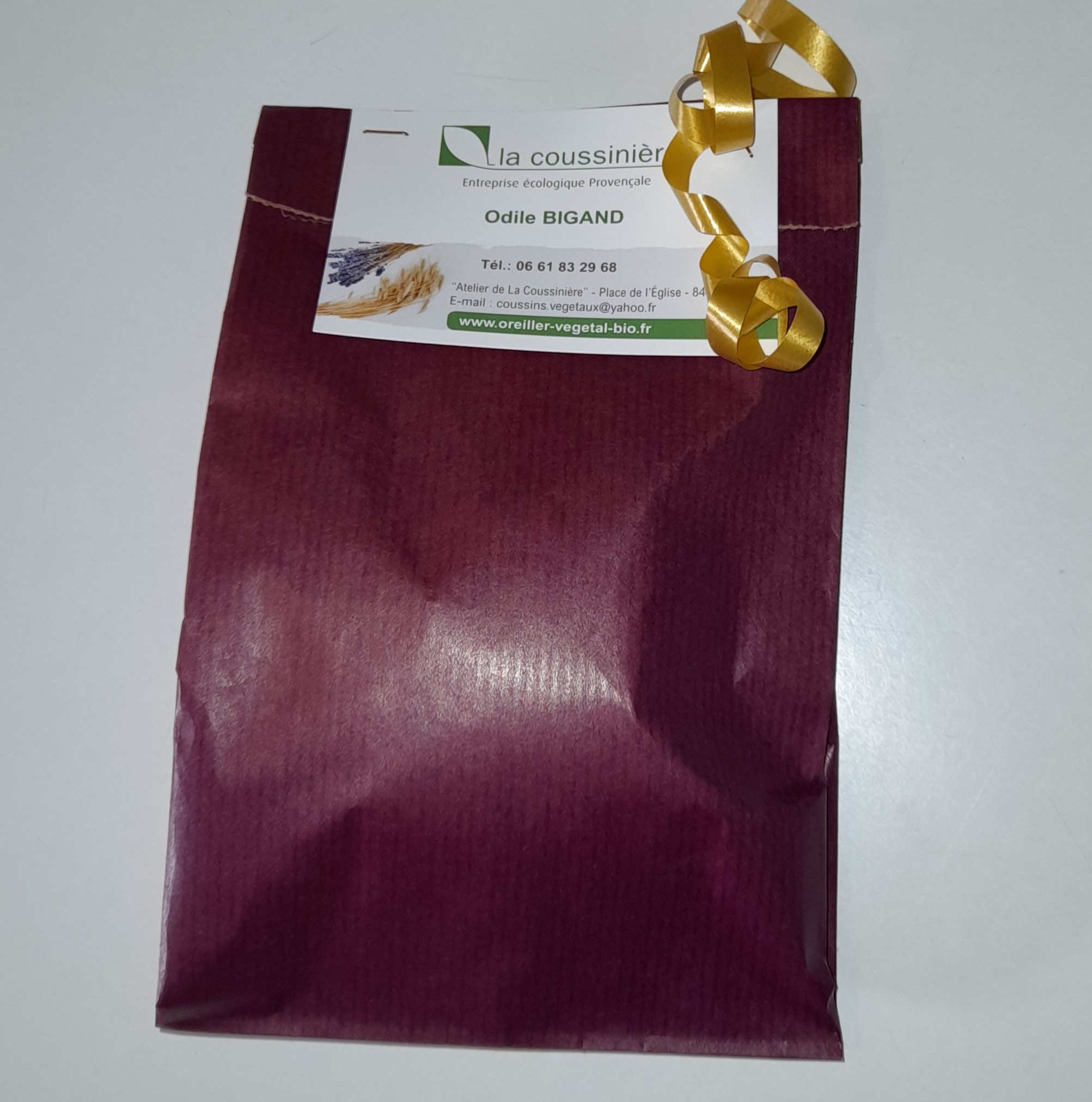 Sachet de fleurs de lavandin bio , tissu proven&ccedil;al